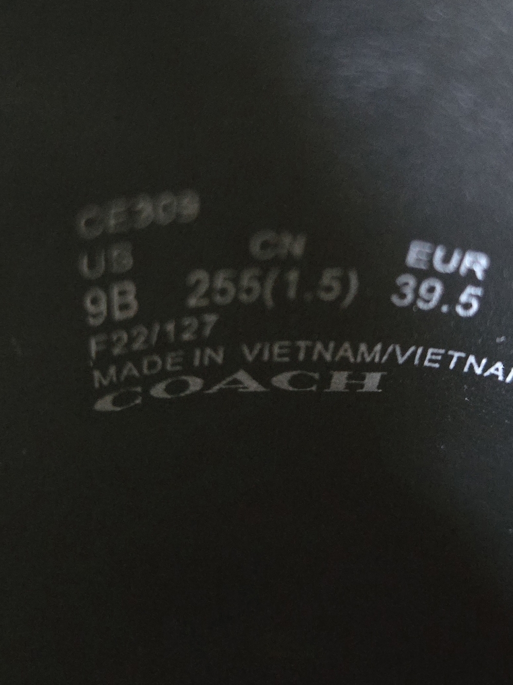 Coach Leela Black Leather Loafer  w/ silver-tone metal studs And Metal Logo Sz 9 - Picture 11 of 12